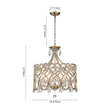Load image into Gallery viewer, LightFixturesUSA-French Antique 5-Light Crystal Accents Drum Chandelier-Chandelier-20in.-