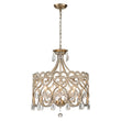 Load image into Gallery viewer, LightFixturesUSA-French Antique 5-Light Crystal Accents Drum Chandelier-Chandelier-20in.-