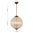 Load image into Gallery viewer, LightFixturesUSA-French Antique Brass Crystal Globe Chandelier-Chandelier-L / 5-Lt-