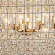 Load image into Gallery viewer, LightFixturesUSA-French Antique Brass Crystal Globe Chandelier-Chandelier-L / 5-Lt-