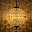 Load image into Gallery viewer, LightFixturesUSA-French Antique Brass Crystal Globe Chandelier-Chandelier-L / 5-Lt-