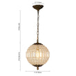 Load image into Gallery viewer, LightFixturesUSA-French Antique Brass Crystal Globe Chandelier-Chandelier-L / 5-Lt-