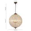 Load image into Gallery viewer, LightFixturesUSA-French Antique Brass Crystal Globe Chandelier-Chandelier-L / 5-Lt-