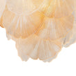 Load image into Gallery viewer, LightFixturesUSA-French Gold Layered Ginkgo Leaf Textured Glass Chandelier-Chandelier-Gold-