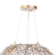 Load image into Gallery viewer, LightFixturesUSA-French Gold Leaf Blossom Crystal Floral Orb Chandelier-Chandelier-30in./8-Lt-