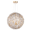 Load image into Gallery viewer, LightFixturesUSA-French Gold Leaf Blossom Crystal Floral Orb Chandelier-Chandelier-30in./8-Lt-