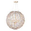 Load image into Gallery viewer, LightFixturesUSA-French Gold Leaf Blossom Crystal Floral Orb Chandelier-Chandelier-30in./8-Lt-
