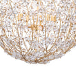 Load image into Gallery viewer, LightFixturesUSA-French Gold Leaf Blossom Crystal Floral Orb Chandelier-Chandelier-30in./8-Lt-