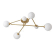 Load image into Gallery viewer, LightFixturesUSA-Frosted Bubble Linear Sputnik Semi Flush Mount-Ceiling Light--