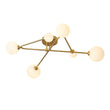 Load image into Gallery viewer, LightFixturesUSA-Frosted Bubble Linear Sputnik Semi Flush Mount-Ceiling Light--