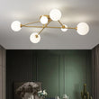 Load image into Gallery viewer, LightFixturesUSA-Frosted Bubble Linear Sputnik Semi Flush Mount-Ceiling Light--