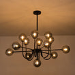 Load image into Gallery viewer, LightFixturesUSA-Glam 13-Light Sputnik Glass Globe Bubble Chandelier-Chandelier-Brass-