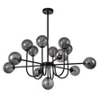 Load image into Gallery viewer, LightFixturesUSA-Glam 13-Light Sputnik Glass Globe Bubble Chandelier-Chandelier-Brass-
