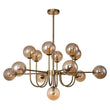 Load image into Gallery viewer, LightFixturesUSA-Glam 13-Light Sputnik Glass Globe Bubble Chandelier-Chandelier-Brass-