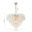 Load image into Gallery viewer, LightFixturesUSA-Glam Brass Cluster Ribbed Glass Globe Bubble Chandelier-Chandelier-Brass-