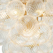 Load image into Gallery viewer, LightFixturesUSA-Glam Brass Cluster Ribbed Glass Globe Bubble Chandelier-Chandelier-Brass-