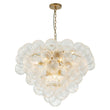 Load image into Gallery viewer, LightFixturesUSA-Glam Brass Cluster Ribbed Glass Globe Bubble Chandelier-Chandelier-Brass-