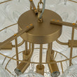 Load image into Gallery viewer, LightFixturesUSA-Glam Brass Cluster Ribbed Glass Globe Bubble Chandelier-Chandelier-Brass-