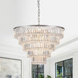Load image into Gallery viewer, LightFixturesUSA-Glam Luxe Chrome 5-Tier Crystal Round Chandelier-Chandelier-Chrome-