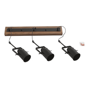LightFixturesUSA-Industrial 3-Light Semi Flush Track Light-Ceiling Light--