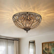 Load image into Gallery viewer, LightFixturesUSA-Luxe Moroccan Antique Bronze Crystal Ceiling Light-Ceiling Light-Bronze-
