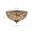 Load image into Gallery viewer, LightFixturesUSA-Luxe Moroccan Antique Bronze Crystal Ceiling Light-Ceiling Light-Bronze-