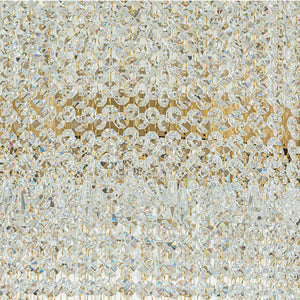 LightFixturesUSA-Luxury 2-Tier LED Cascade Crystal Round Chandelier-Chandelier-Brass (Pre-Order)-