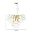 Load image into Gallery viewer, LightFixturesUSA-Luxury Brass Cluster Clear Glass Globe Bubble Chandelier-Chandelier-Brass (Pre-Order)-