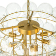 Load image into Gallery viewer, LightFixturesUSA-Luxury Brass Cluster Clear Glass Globe Bubble Chandelier-Chandelier-Brass (Pre-Order)-