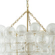 Load image into Gallery viewer, LightFixturesUSA-Luxury Cascade Cluster Ribbed Glass Bubble Entry Chandelier-Chandelier-Brass-
