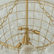 Load image into Gallery viewer, LightFixturesUSA-Luxury Cascade Cluster Ribbed Glass Bubble Entry Chandelier-Chandelier-Brass-