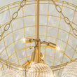 Load image into Gallery viewer, LightFixturesUSA-Luxury Cascade Cluster Ribbed Glass Bubble Entry Chandelier-Chandelier-Brass-