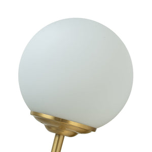 LightFixturesUSA-Mid-Century 1-Light Brass Frosted Glass Globe Wall Sconce-Wall Sconce-Brass-1-Lt (Pre-Order)