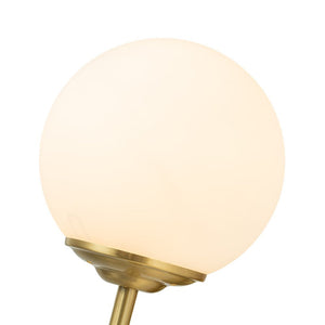 LightFixturesUSA-Mid-Century 1-Light Brass Frosted Glass Globe Wall Sconce-Wall Sconce-Brass-1-Lt (Pre-Order)