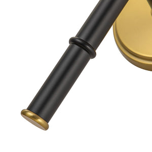 LightFixturesUSA-Mid-Century 1-light Cone Linen Shade Wall Sconce-Wall Sconce-1-Lt-Black+ Gold