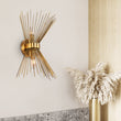 Load image into Gallery viewer, LightFixturesUSA-Mid Century 2-Light Sunburst Wall Sconce-Wall Sconce-Brass-
