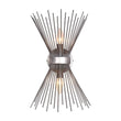 Load image into Gallery viewer, LightFixturesUSA-Mid Century 2-Light Sunburst Wall Sconce-Wall Sconce-Nickel-
