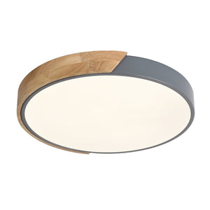 LightFixturesUSA-Minimalist LED Flush Mount Drum Light-Ceiling Light-11 in.-Grey