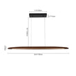 Load image into Gallery viewer, LightFixturesUSA-Minimalist Linear Wood Dimmable LED Island Pendant-Chandelier-Walnut-