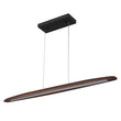 Load image into Gallery viewer, LightFixturesUSA-Minimalist Linear Wood Dimmable LED Island Pendant-Chandelier-Walnut-