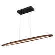 Load image into Gallery viewer, LightFixturesUSA-Minimalist Linear Wood Dimmable LED Island Pendant-Chandelier-Walnut-