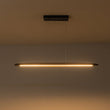 Load image into Gallery viewer, LightFixturesUSA-Minimalist Linear Wood Dimmable LED Island Pendant-Chandelier-Walnut-