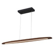 Load image into Gallery viewer, LightFixturesUSA-Minimalist Linear Wood Dimmable LED Island Pendant-Chandelier-Walnut-