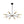 Load image into Gallery viewer, LightFixturesUSA-Minimalist Mid-Century Linear Sputnik Light Fixture-Chandelier-6-Lt-Black+Brass

