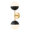 Load image into Gallery viewer, LightFixturesUSA-Modern 2-Light Opal Glass Globe Wall Sconce-Wall Sconce-Nickel-