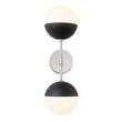 Load image into Gallery viewer, LightFixturesUSA-Modern 2-Light Opal Glass Globe Wall Sconce-Wall Sconce-Nickel-