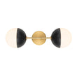Load image into Gallery viewer, LightFixturesUSA-Modern 2-Light Opal Glass Globe Wall Sconce-Wall Sconce-Nickel-