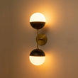 Load image into Gallery viewer, LightFixturesUSA-Modern 2-Light Opal Glass Globe Wall Sconce-Wall Sconce-Nickel-