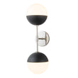 Load image into Gallery viewer, LightFixturesUSA-Modern 2-Light Opal Glass Globe Wall Sconce-Wall Sconce-Nickel-
