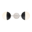 Load image into Gallery viewer, LightFixturesUSA-Modern 2-Light Opal Glass Globe Wall Sconce-Wall Sconce-Nickel-